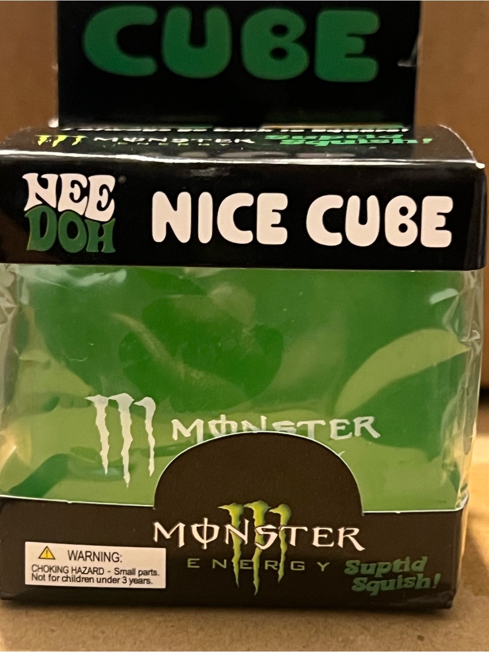 Monster Energy Nice Cube NeeDoh Stress Toy - Green